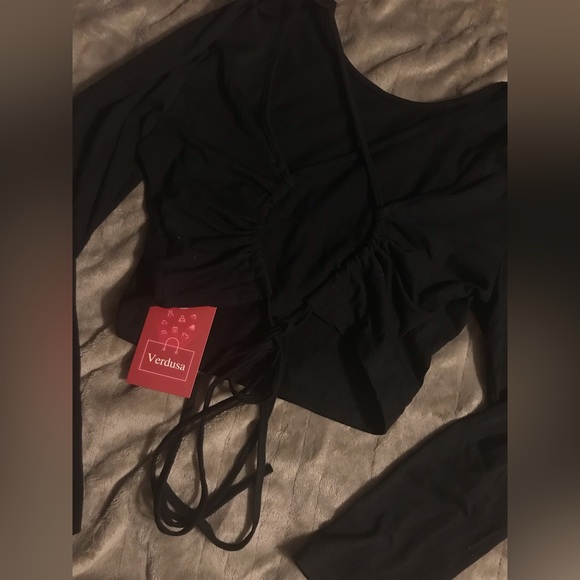 NWT Verdusa Criss Cross Tied Backless Crop Top - Picture 12 of 14